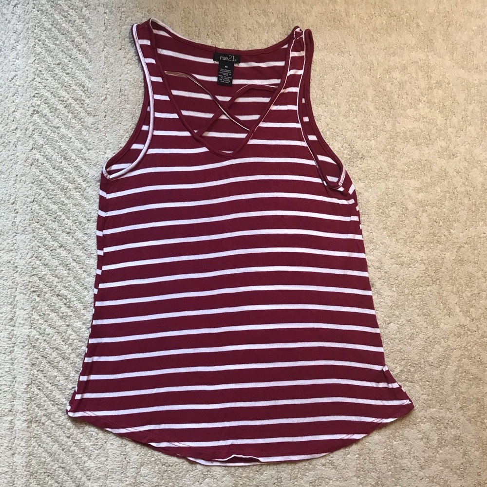Red Striped Rue21 Tank Top